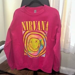Pink Nirvana Crew Neck Sweater